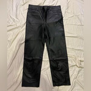Black Leather Pants 32 x 30 Men’s